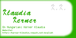 klaudia kerner business card